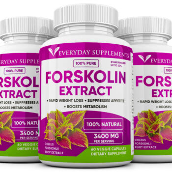 3 x Forskolin Maximum Strength 100% Pure 3400mg Rapid Results Forskolin Extract