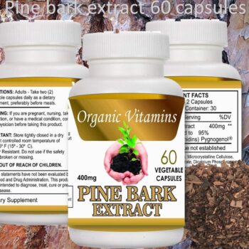 PINE BARK EXTRACT 60 CAPSULES 400mg BEST DEAL of pine Pycnogenol French Maritime